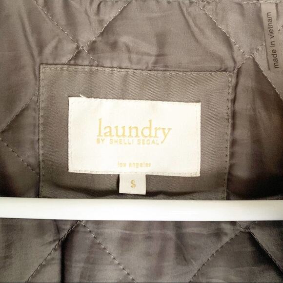 Laundry Shelli Segal Rain Parka Military Style Utility Jacket High Neck Small S - Picture 7 of 13